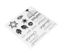 SEWACC 1 Impostato Fustellatore di Hanukkah Kit Vacanza Morire Francobolli per Timbri Autoinchiostranti Timbri Sentimentali per Realizzare Biglietti Apparato Gel di Silice Black