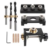 SEWACC 1 set di kit di tasselli - guida per trapano, localizzatore di punzoni per lavorazione del legno - guida per la foratura di fori nel legno per l'assemblaggio di mobili, uso professionale e