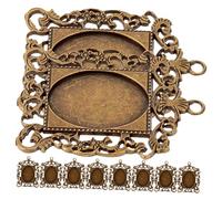SEWACC 10 pezzi Base Ovale per Ciondoli Antico Resistenti per Creazione Gioielli Fai da Te Supporti per Resin Jewelry Making Pendant Settings