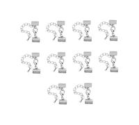 SEWACC 10 pezzi Clip Terminali per Nastri Placcati con Morsetti Testurizzati Fibbie per Gioielli Te con in Ferro e Moschettone per Collane Braccialetti e Choker