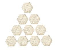 SEWACC 10 Pezzi di Rete di bambù Appesa Decorazione Vimini Casa Pentola Sottopentola per Cucina Finto Tovagliette All'Aperto Vaporiera per Cucinare Pianta Artificiale Alghe Cestino