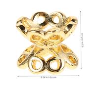 SEWACC 10 pezzi Double-sided Metal Bead Caps For Jewelry Making Hollow Spacer End Caps For Bracelets And Necklaces DIY Craft Supplies