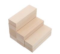 SEWACC 10 Pezzi Tavole Legno Lisce Blocchi Grezzi da Intaglio Non Trattati per Progetti Creativi Diy Materiale Resistente e Facile da Decorare