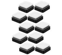 SEWACC 10 Tamponi di Inchiostro 3x3 Cm Tampone di Stampa Vuoto per Asilo Tampone di Inchiostro per Tessuto Legno Carta Artigianato Spugna Indeformabile Plastica