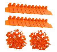 SEWACC 100 pezzi Etichette Orecchio Animale Tpu Arancioni Resistenti con Puntina per Bestiame Facili da Installare Resistenti Caldo e Freddo per Gestione Allevamenti e Controllo Epidemie