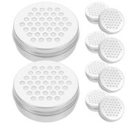 SEWACC 10pcs Alluminio Rotondo Lattine con Coperchio Cane Profumo Lavoro Lattine Cane Profumo Formazione Scatola Vuoto Aroma Diffusore Holder 60ml