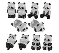 SEWACC 10pezzi Miniature Panda in Resina Che Brillano Nel Buio Decorazioni Carine Per Torte e Paesaggi Figurine Adorabili e Leggere Per Accessori Regalo e Ornamenti Animali