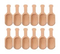 SEWACC 12 Cucchiai in Legno di Faggio 8X3 CM Palette per Sale e Tè Multiuso Utensili da Cucina Versatili per Sali da Bagno e Latte in Polvere Set da 12 Pezzi per Uso Quotidiano