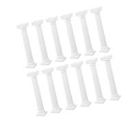 SEWACC 12 Pezzi Mini Colonne Romane in Plastica per Decorazione Tavolo Sculture Architettoniche Classiche Bianche Statue da Scrivania per Ufficio e Decorazioni Matrimonio