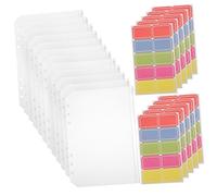 SEWACC 12 pezzi Raccoglitori Trasparenti con Etichette Adesive Buste Zippate per Documenti Forare Organizer per Studio e Ufficio