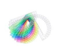 SEWACC 12pezzi Goniometro in Plastica Trasparente Da Gradi Strumento Misurazione Degli Per Geometria Righello Angolare Portatile Doppia Scala Centimetri Per Studenti e Insegnanti