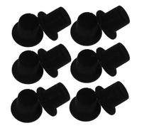 SEWACC 15 Mini Cappelli A Cilindro Neri Cappelli da Mago in Miniatura Fai da Te Cappelli Formali per Bambole per Artigianato E Accessori per Bambole 0 94X0 67 Pollici