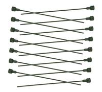 SEWACC 15 Steli Floreali di Plastica Multiuso Bastoncini per Fiori Fai da Te Punta Portafiori Finti Regolabili in Lunghezza Robusti in PVC Trasparente Verde per Composizioni Floreali