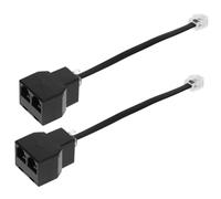 SEWACC 2 pezzi Adattatore Telefonico con Splitter Rimovibile PC Fili per Americana Adattatori Telecomunicazione Portatili per Collegamento Telefono Fax Modem
