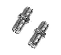 SEWACC 2 pezzi Adattatore Uhf in Ottone Nichelato Connettore Coassiale per Prolungare Antenna Compatibile e Compatto e Durevole