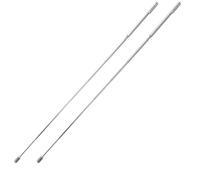 SEWACC 2 pezzi Aste Radiestesia in Acciaio Inossidabile Bastoni Retrattili per Rilevamento Vene Minerali e Acqua Strumento Sensibile per Geobiologia e Feng Shui