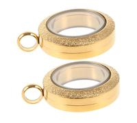 SEWACC 2 Pezzi Collana Pendente Acciaio Inossidabile con Trasparente da Ciondolo per Sacri e Leggero e Resistente per e Speciali
