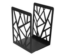 SEWACC 2 Pezzi Fermalibri in Metallo Nero per Libri Pesanti Design Unico e Resistente Supporto Stabile per Scaffali e Scrivania Organizer per Casa e Ufficio