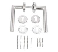 SEWACC 2 Pezzi Maniglia Porta Rotonda Acciaio Inossidabile Set da Pz Maniglia per Porte Interne Ed Esterne Facile Installazione e Design Elegante Compatibile con Porte