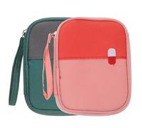 SEWACC 2 pezzi Mini Borsa Porta Medicinali da Viaggio Leggera e Resistente con Chiusura Zip per Escursionismo Campeggio e Uso Quotidiano Capacità Ampia e Design Portatile