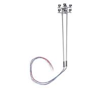 SEWACC 2 pezzi Miniature Lampioni da Cortile LED per Casa delle Decorazione in Miniatura Lampade da Strada con Base per Modello Tavolo da Sabbia e Paesaggio