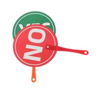 SEWACC 2 Pezzi Palette per Votazione Classe Paddle Portatili con Segni Yes Visibilità e Compatte per Partecipazione Studenti e Insegnanti