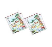 SEWACC 2 pezzi Parete del Cavallo in Vintage Rattan Lunare Mensile Planner Giornaliero Decorativo per Casa e Ufficio