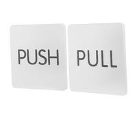 SEWACC 2 Pezzi Push Pull Indicatore Scorrevole per Uffici Negozi e Ristoranti Facile Installare su Vetro e Lisce