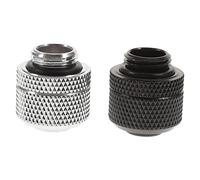 SEWACC 2 pezzi Raccordi Compressione Ottone per Raffreddamento PC Accessori Water Cooling con Perdita Finitura Cromata Resistente e Filettatura per Montaggio Facile