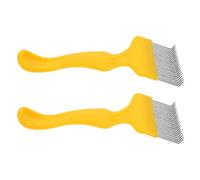 SEWACC 2 Pezzi Raschietto in Metallo per Estrarre il Nettare Manico Ergonomico in Plastica Strumento di Estrazione Apicoltura per Alveari di Varie Dimensioni Forchetta per Raccolta di