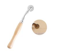 SEWACC 2 Pezzi Rotella Tracciamento Seghettata con Manico in Legno Ruota Dentata per Tracciare Tessuti Strumento Sartoria per Cuciture Ordinate e Ricamo Mano