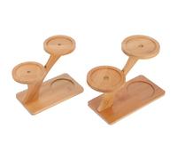 SEWACC 2 Pezzi Supporto Angolare in bambù per Piante da Interno Scaffale Espositivo per Vasi e Oggetti Decorativi Mensola da Tavolo Resistente e Facile da Pulire per Casa e Ufficio