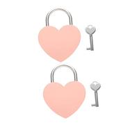 SEWACC 2 Set Lucchetti Forma Cuore per Valigia e Diario Bagagli con Chiave Design Elegante per Armadietti e Accessori da Viaggio