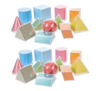 SEWACC 2 set Modelli Geometrici Trasparenti per Solidi Smontabili per Apprendimento e Manipolativi Didattici per Geometria e Visualizzazione delle Forme