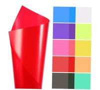 SEWACC 20 Pezzi Pellicole Colorate Pet con Doppia Protezione Film Filtro Luce Gel Trasparente per Correzione Colore Facile Tagliare e Personalizzare per Fotografia e Illuminazione