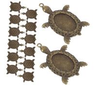 SEWACC 20 Pezzi Pendenti Vintage a Forma di Testuggine in Lega con Base per Pietre Supporto Gioielli DIY per Collane Bracciali e Orecchini Accessori Creativi per Gioielli Tema Animale