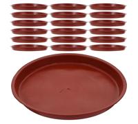 SEWACC 20 Pezzi Sottovasi per Vasi di Piante in Plastica Rossi Diametro 200 MM Vassoi Raccogli Gocce per Balcone e Giardino Accessori per Vasi Piccoli e Piante Grasse