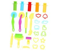 SEWACC 20 Pezzi Strumenti per Modellare Plastilina con Estrusori Colorati Casuali Kit Creativo per Stampi Animali e Rulli per Giochi Pasta Modellabile Colore Casuale Colore Casuale
