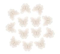 SEWACC 20 pezzi Toppe Ricamate Organza Doppio Beige Applicazioni Resistenti e Decorative per Abbigliamento Borse e Cappelli Patch Cucito Pratiche e Durevoli per Riparazioni e Fai da Te