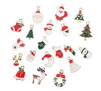 SEWACC 20pezzi Ciondoli Di Natale in Lega Decorazioni Natalizie Tema Accessori Fai Da Te Design Classico e Raffinato Per Vari Usi