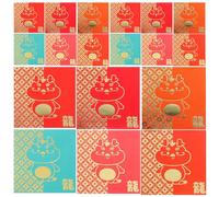 SEWACC 24 Pezzi Buste Rosse Anno del Drago Sacchetti Denaro Festa Stagionale Carta Leggera e Design Drago Cartoon per Auguri Prosperità e Salute