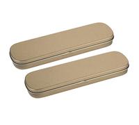 SEWACC 2pezzi Astuccio Cancelleria in Latta Scatola Porta Oggetti Multiuso in Lamiera Custodia Portapenne Compatta e Resistente Per Studenti e Ufficio