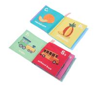 SEWACC 2pezzi Libro Stoffa Per Ragazzo Libro Attività in Per Ragazzo Giocattolo Educativo Per Prima Infanzia Suoni e Adesivi Interattivi Resistente e Lavabile