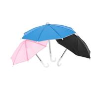 SEWACC 3 Pezzi Mini Ombrelli Tascabili per Cellulare Ombrellino Portatile Sole e Pioggia Copertura per Smartphone Colori Rosa e Facile Trasportare e Piegare