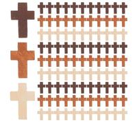 SEWACC 300 Pezzi Ciondoli Religiosi a Forma di Croce in Legno Retrò Piccoli Ciondoli per Braccialetti e Collane Crocifisso Accessori Cristiani Fai da Te per Bomboniere Decorazioni e