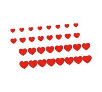 SEWACC 32 Pezzi Toppe Termoadesive Ricamate Forma di Cuore Rosse Patch per Giacche Jeans Zaini Cappelli Cucito Fai da Te Decorazioni Versatili e Resistenti