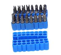 SEWACC 33 pezzi Punte Sicurezza Antimanomissione con Supporto Magnetico Estensibile per Cacciavite e Trapano Include -wing Forchetta in Misure Standard Custodia Compatta Portatile