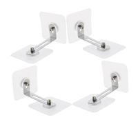 SEWACC 4 pezzi Ancoraggi Parete Mobili Autoadesivi Kit Antiribaltamento per Mobili Pesanti Sicurezza Dresser e Librerie Facile Installazione Senza Forare Design Moderno ed Elegante