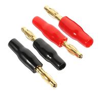 SEWACC 4 pezzi Connettori Banana Placcati per Altoparlanti con Base Larga Anticroce e Conduttività Plug Audio Durevoli per Affidabili e Ottimizzato