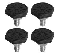 SEWACC 4 pezzi di livellatori regolabili per mobili: livellatori in gomma per tavoli - piedini per lavatrice - basi in gomma antiscivolo con viti per lavatrice